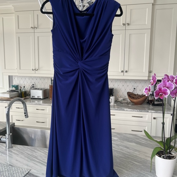 Royal Navy blue chaps size medium not red twisted drapey dress flowing and easy - Picture 9 of 17